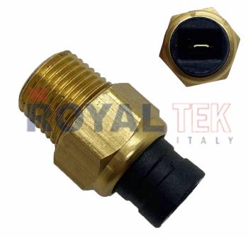 BULBO SENSOR TEMPERATURA DE AGUA ROYALTEK AISLANTE NEGRO - TEMPERATURA 100 GRADOS / FIAT 128 133 147 DUNA PALIO SIENA UNO --- OEM 4141538 4163888 4169122 4185217 4189508 4334613 4414779 7588847 7588920